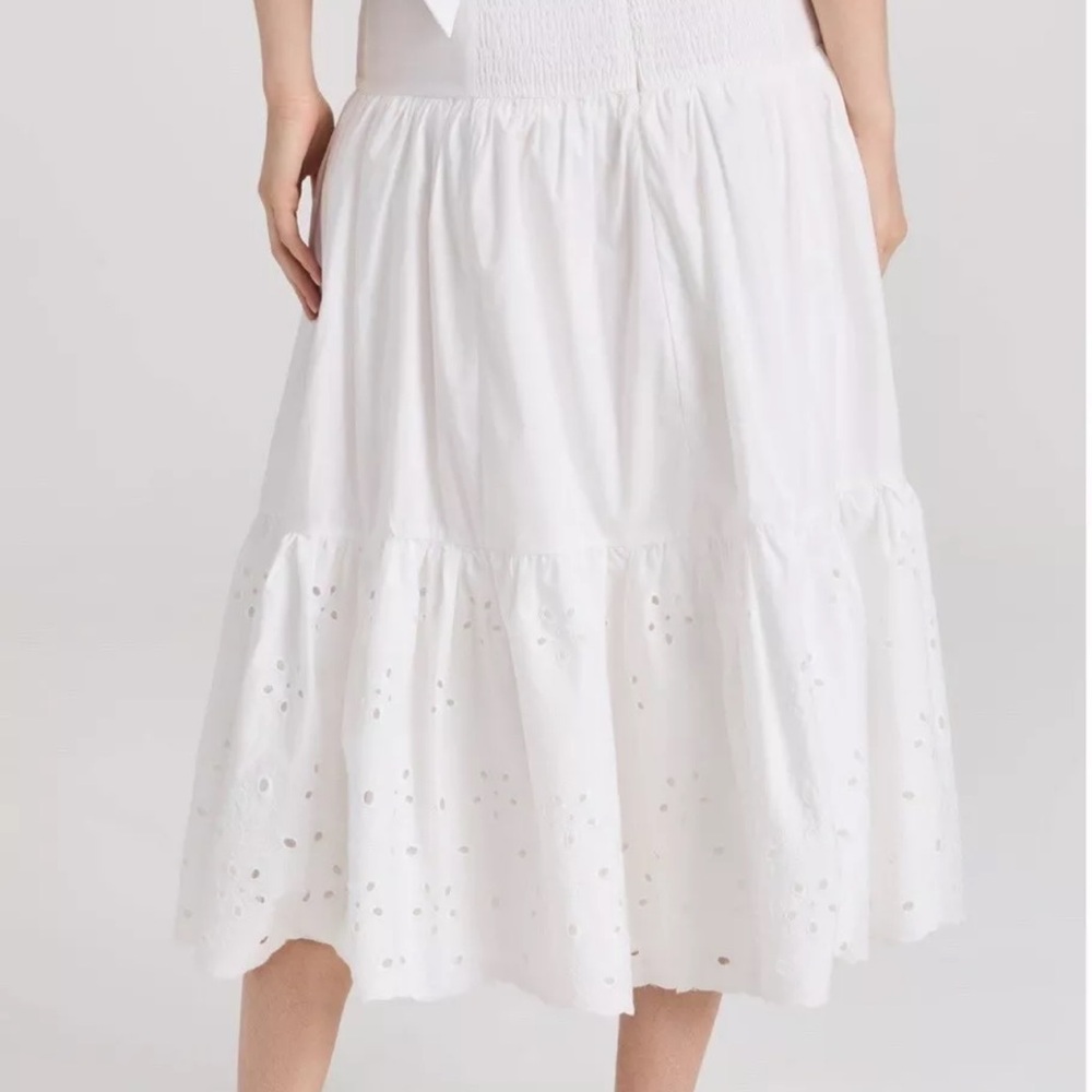 Stunning En Saison White Tiered A-Line Maxi Skirt - Picture 7 of 12